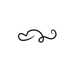 Swirl ornament stroke decoration 