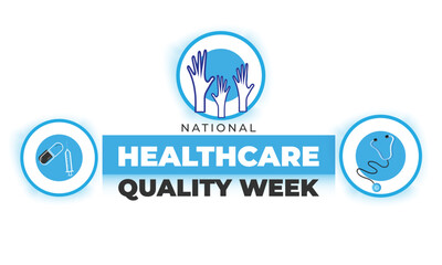 Fototapeta premium National Healthcare Quality Week. background, banner, card, poster, template. Vector illustration.