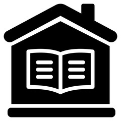 Homeschooling Icon in Solid Style