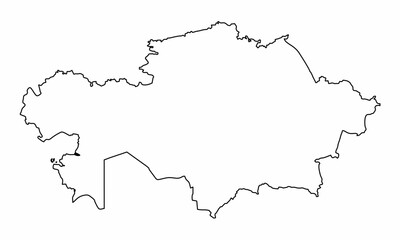 Kazakhstan outline map