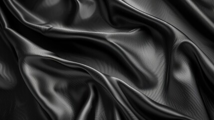 Fototapeta premium A rich black background with a velvety texture, creating a luxurious and sophisticated backdrop for highlighting vibrant elements or text, ideal for high-end designs, fashion photography, and