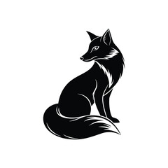 fox sitting silhouette