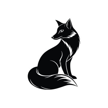 recommend clip art: fox sitting silhouette