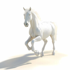 Obraz premium 3D horse in white background vector image