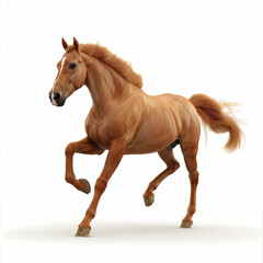 Obraz premium 3D horse in white background vector image
