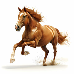 Obraz premium 3D horse in white background vector image
