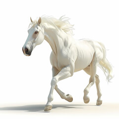 Fototapeta premium 3D horse in white background vector image
