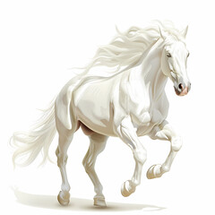 Obraz na płótnie Canvas 3D horse in white background vector image