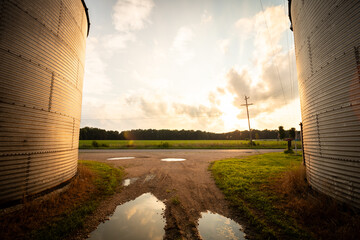 sunset at grain silos © dan