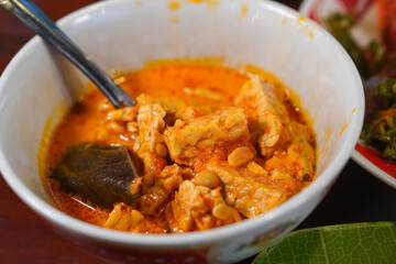 The delicious of traditional indonesian food in Banyumas Regency, Central Java, Indonesia. It was taken on August 6, 2024 by a professional. It's a nice food with Indonesian culture