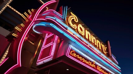 Fremont Casino's neon signs in Las Vegas, Nevada