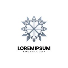 Obraz premium snow shield logo design vector
