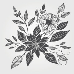  flower and leaves background collection