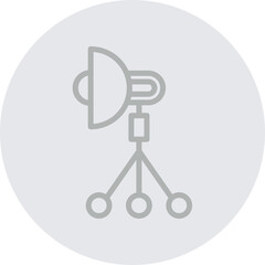 Studio Lighting Vector Line Grey Circle Grey