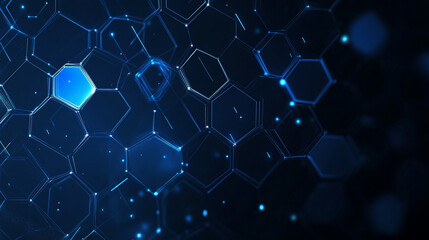 Obraz premium digital neon light colorful hexagon pattern technology background.