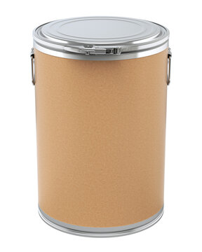 Fiber drum isolated on white background - 3D illustration

