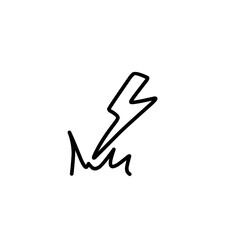 Fototapeta premium lightning line icon