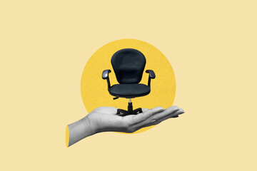 We are hiring. Join to the team announcement. Hiring recruitment concept hand holding a office...
