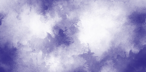 abstract Fog or smoke isolated transparent special effect. Abstract brush painted border stain purple blue watercolor backdrop, Wallpaper or Web Banner, mist or smog background.
