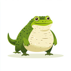 Fototapeta premium cute fat lizard frog