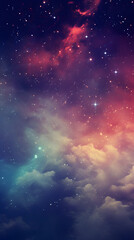 Digital galaxy starry sky night sky abstract graphic poster background