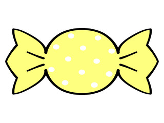 包み紙に包まれたキャンディーのイラスト素材