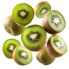Fototapeta premium kiwi fruit on white background