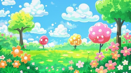 Autumn Leaves Cartoon Backgrounds for Cozy Designs