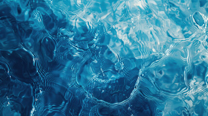 Obraz premium Abstract Water Ripples in Blue