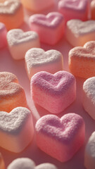 Obraz premium Bright pastel marshmallows close-up