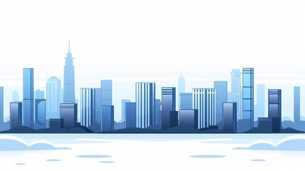 Fototapeta premium A sleek design featuring a minimalist skyscraper on a white background, enhancing depth and visual interest.