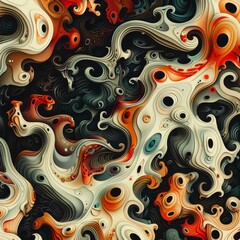 Abstract Swirling Pattern with Intricate Details