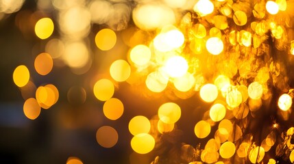 Obraz premium bokeh late sunset golden hour