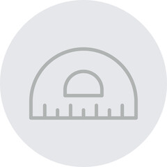 Measuring Utensils Vector Line Grey Circle Grey