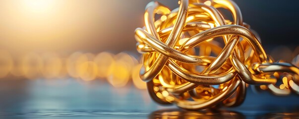 A globe wrapped in gold chains, symbolizing the global control exerted by gold