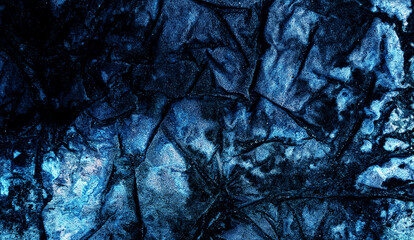 Blue cement wall background with abstract pattern in retro concept