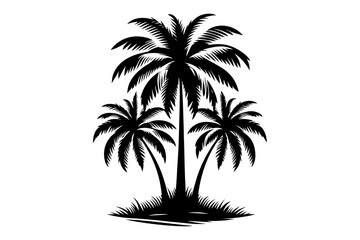 palm tree silhouette vector illustration