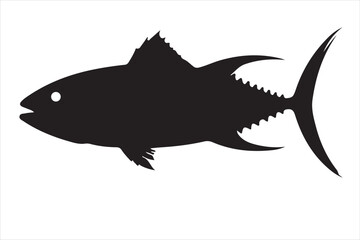 Obraz premium a fish animal illstration icon csilhouette vector 