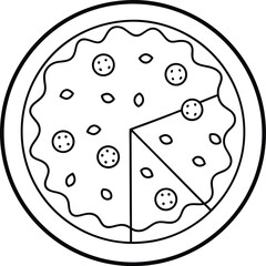 Delicious Pizza Vector Illustration: Perfect Slice of Flavor 