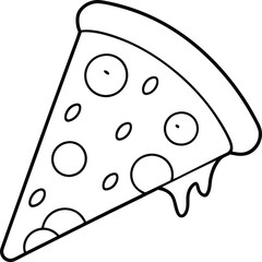 Delicious Pizza Vector Illustration: Perfect Slice of Flavor 
