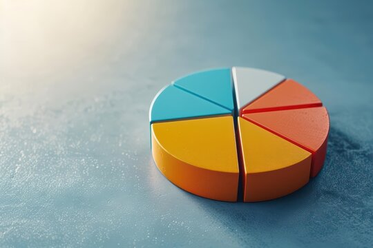 Customer segmentation concept illustrated through a vibrant pie chart