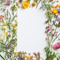 flower wedding menu template