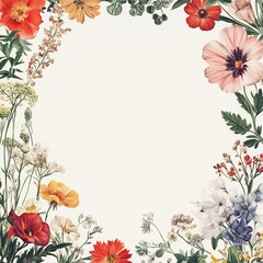 flower wedding menu template