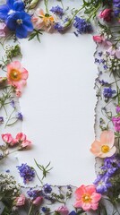 flower wedding menu template