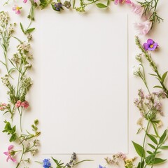 flower wedding menu template