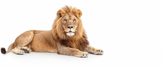 Obraz premium Luxury cute happy lion in a playful pose