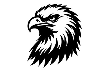 Obraz premium eagle head silhouette vector illustration - Generative AI