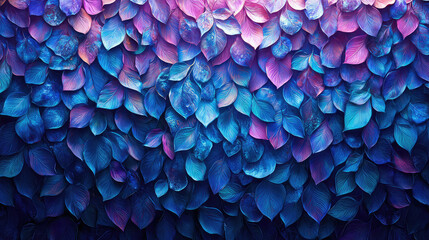 Elegant colorful with vibrant flower hanging branches illustration background. Bright color 3d abstraction wallpaper for interior mural