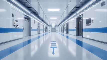 Clean and Sterile Corridor in a Modern Lab
