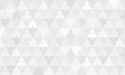 Obraz premium Puzzle pieces template with geometric triangle shapes. Abstract jigsaw pattern.